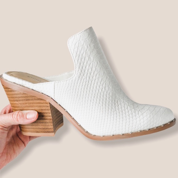 Chinese Laundry Shoes - Chinese Laundry Springfield White Snakeskin Mules